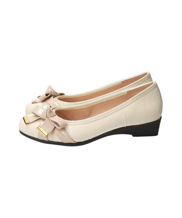 Bridget Birkin 【Bridget Birkin walk】エナメルリボンコンフォートパンプス ベージュ雑材