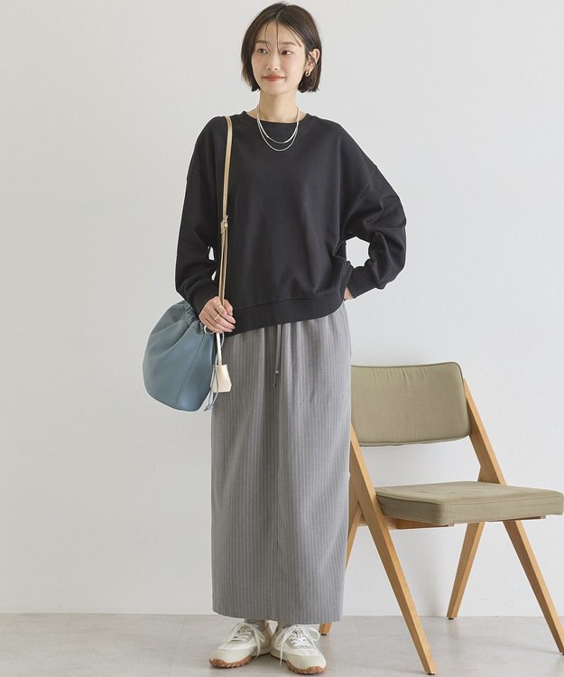 AMERICAN HOLIC 【イージーケア】ベイカータイトスカート Stripe Gray