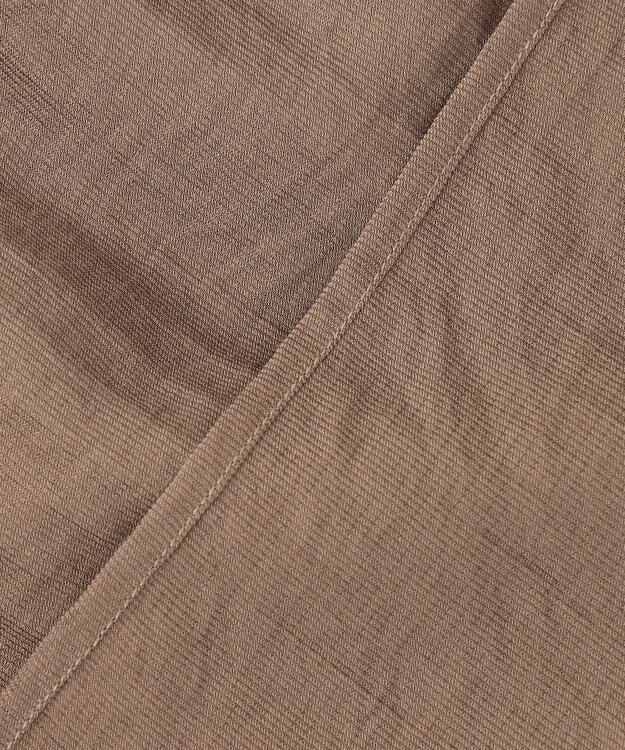 Feroux 【洗える】リボンタイパフスリーブ ブラウス ダークブラウン系