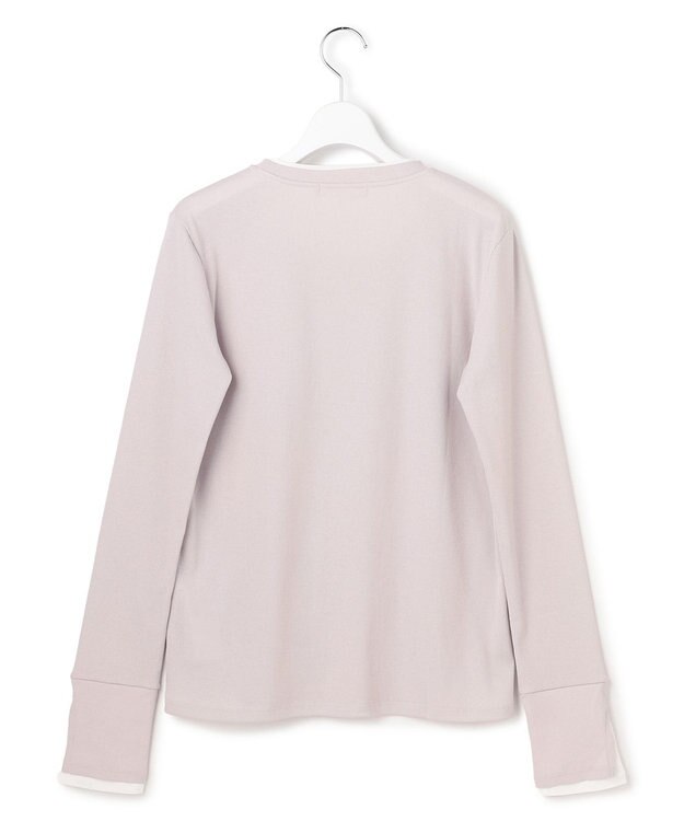 ICB L セミシアーテレコ レイヤード風カットソー トープ