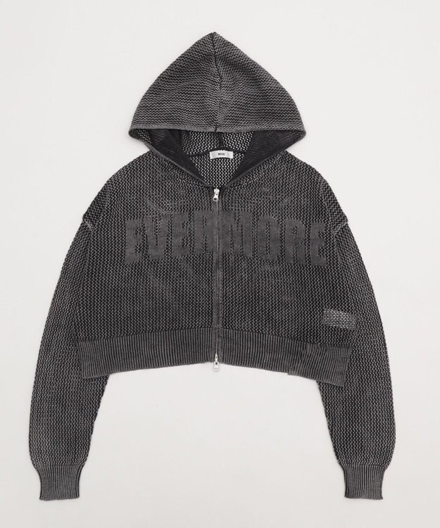 WEGO ヴィンテージウォッシュメッシュパーカー スミクロ