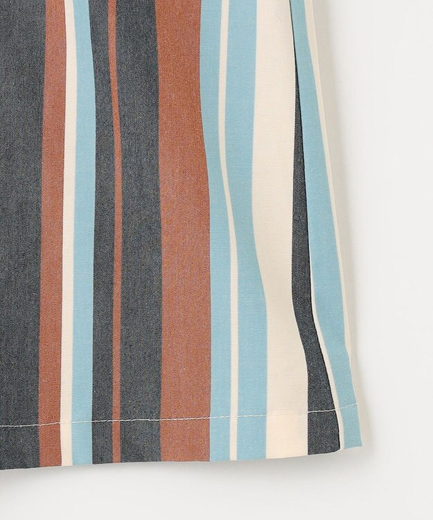 NAVE 【Nave 　洗える】ワイドストライプ ブラウス ネイビー系1