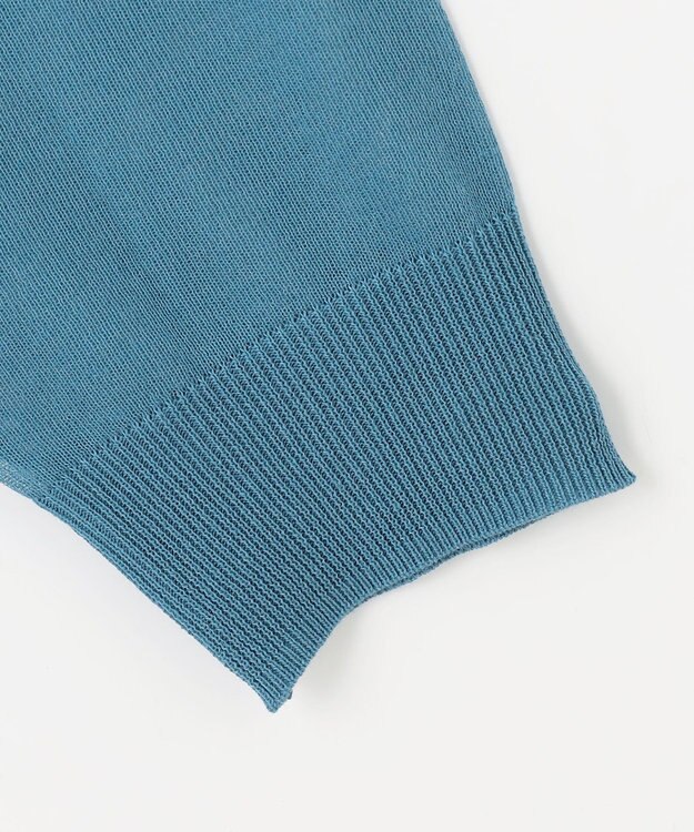 ANY L 【洗濯機可/接触冷感/アンチピリング】シアーニットVネックカーディガン ブルー