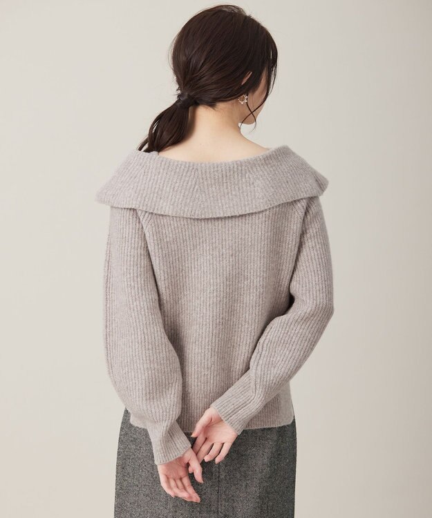 ANY SIS 【洗える】オフショル ニット ライトモカ