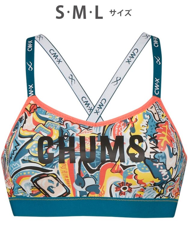 CW-X 【WOMEN】 スポーツブラ CHUMS (チャムス)コラボ キャンプ・アウトドアなどにおすすめ 吸汗速乾(本体) 汗消臭(本体) LNY110 /ワコール ターコイズ