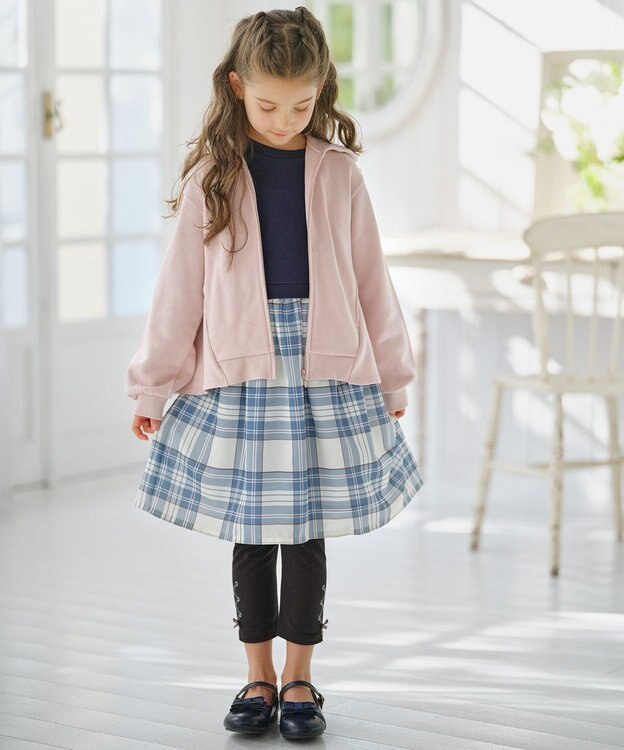 組曲 KIDS 【150-160㎝】バックフリル パーカー ピンク系