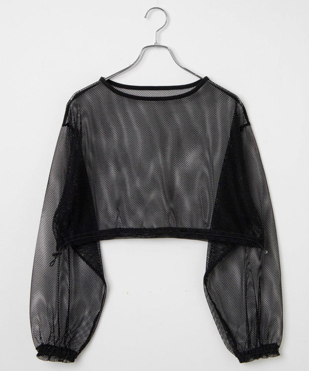 WEGO メッシュサイドドロストトップス ブラック