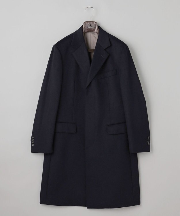 GOTAIRIKU ライトウェイトアンゴラ チェスターコート ネイビー系