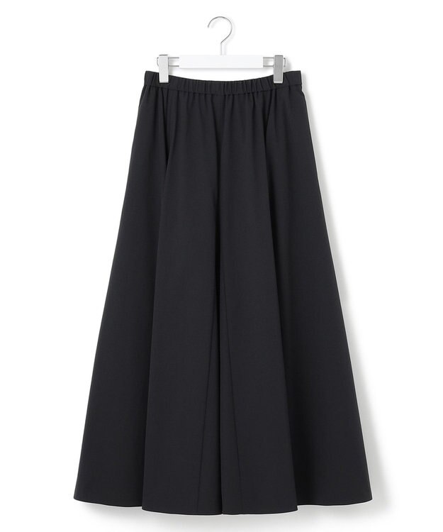 23区 S 【洗える】ストレッチタイプライター フレア スカート ブラック系