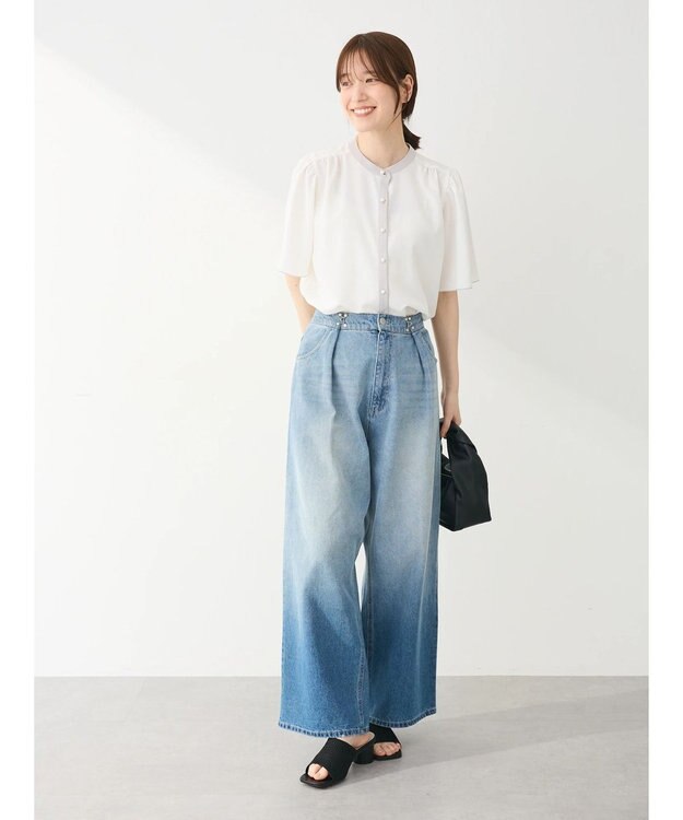 Green Parks ・ＥＬＥＮＣＡＲＥ　ＤＵＥ　バイカラーブラウス Off White