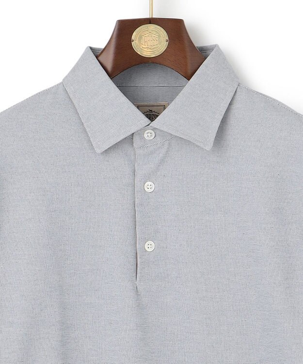 J.PRESS MEN 【新素材 / ビジネス対応可】ロングスリーブポロシャツ ライトグレー系