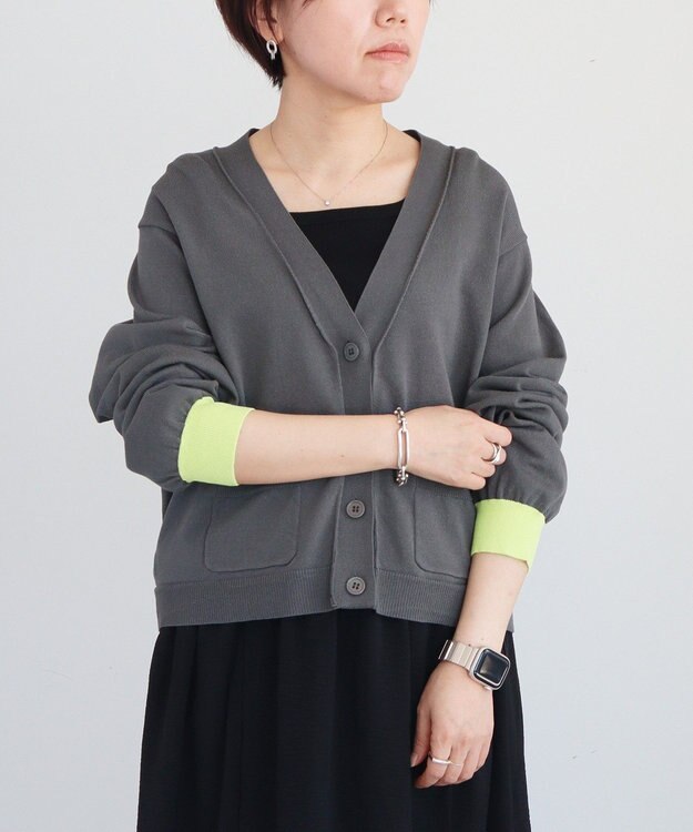 CRAFT STANDARD BOUTIQUE Ｖネックニットカーディガン Dark Gray