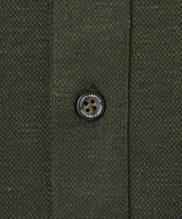 JOSEPH ABBOUD 【リネン素材/清涼感/吸水速乾】リネンハニカム 半袖 ポロシャツ ダークグリーン系