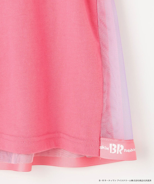 ANY KIDS 【any FAM×サーティワン アイスクリーム】うしろひらひらTシャツ ピンク