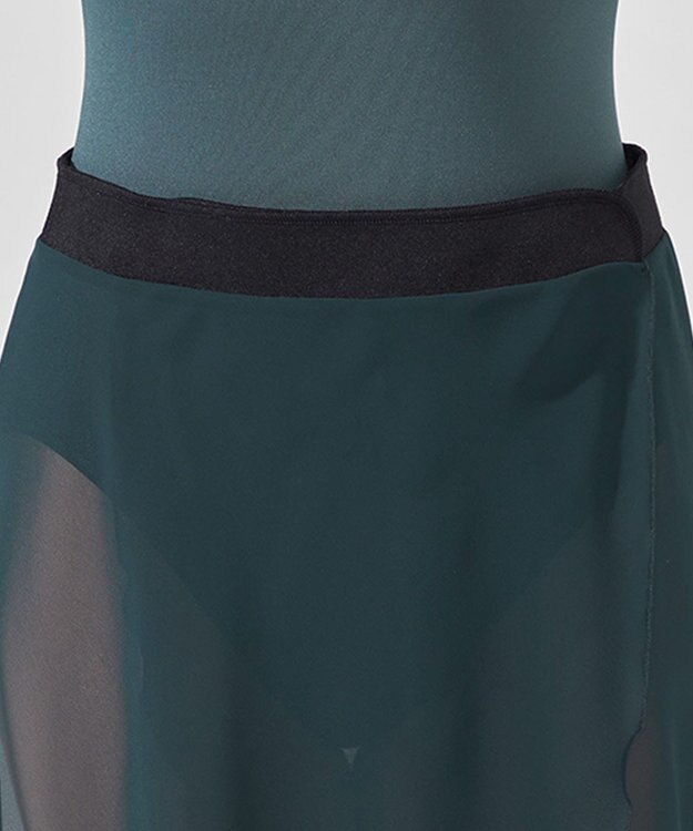 Chacott 巻きスカート ボトルグリーン