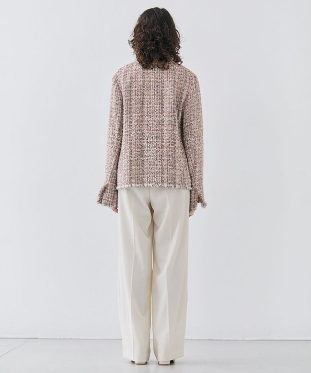 BEIGE， 【Oggi 4月号掲載】TEASEL / オーバーサイズツイードジャケット PINK MIX