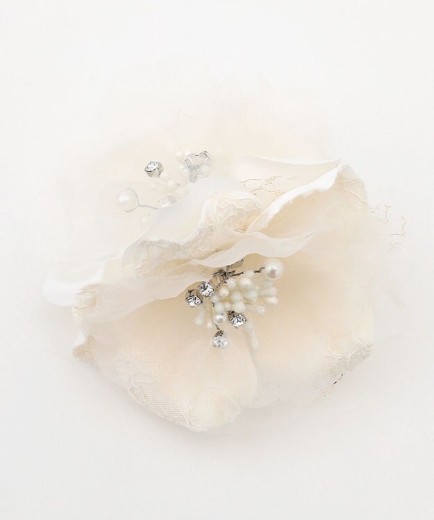 ANY SIS ツインレース コサージュ アイボリー