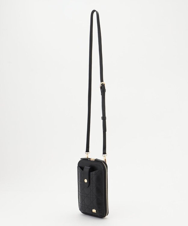 LA BAGAGERIE レザーステッチ　マルチポシェット ブラック