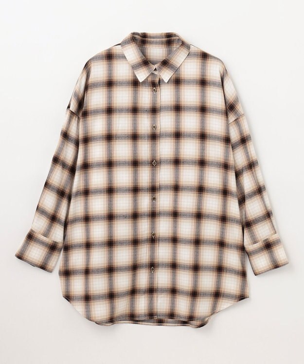 ANY オンブレーチェックシャツ オフチェック