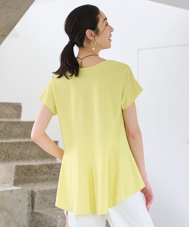 自由区 【WEB限定】【UVケア・吸汗速乾・洗える・XSサイズあり】ファンクショナルツイストジャージー カットソー イエロー系