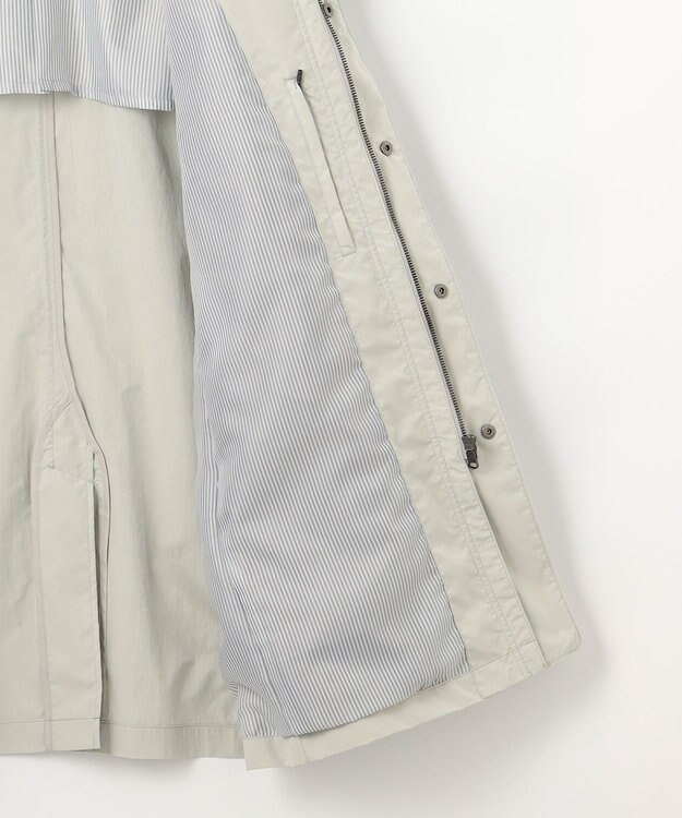 JOSEPH ABBOUD 【25SS・7ポケット/軽量/ECO撥水/インフード】ライトマイクロリップピーチ コート アイボリー系