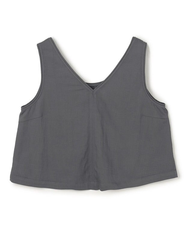 uncrave ドレープツイル Vネックトップス ブルーグレー