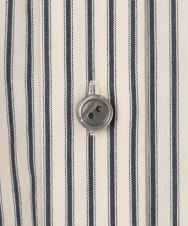 組曲 S コンパクトシャーティング フレア袖シャツ エクリュストライプ系1