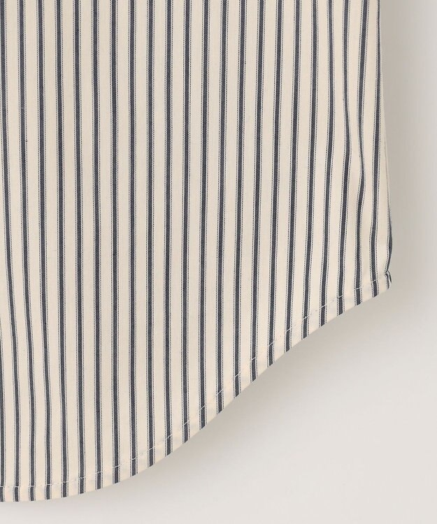 組曲 L コンパクトシャーティング フレア袖シャツ エクリュストライプ系1