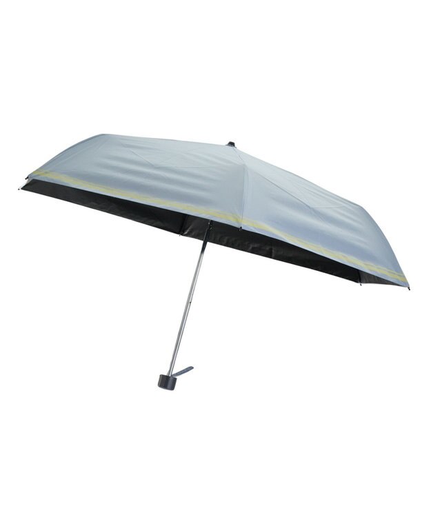 MOONBAT 晴雨兼用日傘 折りたたみ傘 ランダムボーダー／遮光 遮熱 UV ペールスカイ
