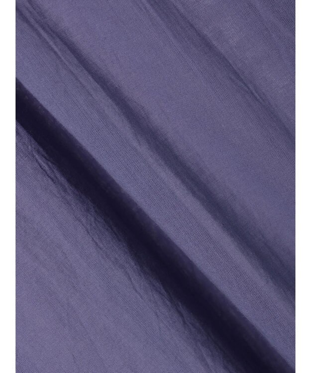 Green Parks インド綿 　ギャザー５分袖チュニック Purple