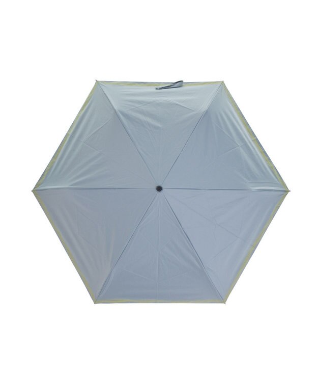 MOONBAT 晴雨兼用日傘 折りたたみ傘 ランダムボーダー／遮光 遮熱 UV ペールスカイ