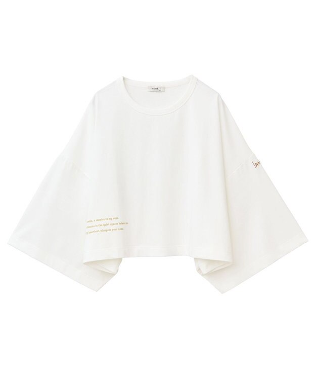 earth music&ecology アソートプリントワイドTee Ivory