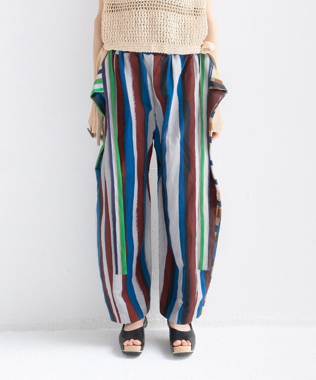 COQ MULTIPLE 前後2WAYパンツ ダークブルーチェック