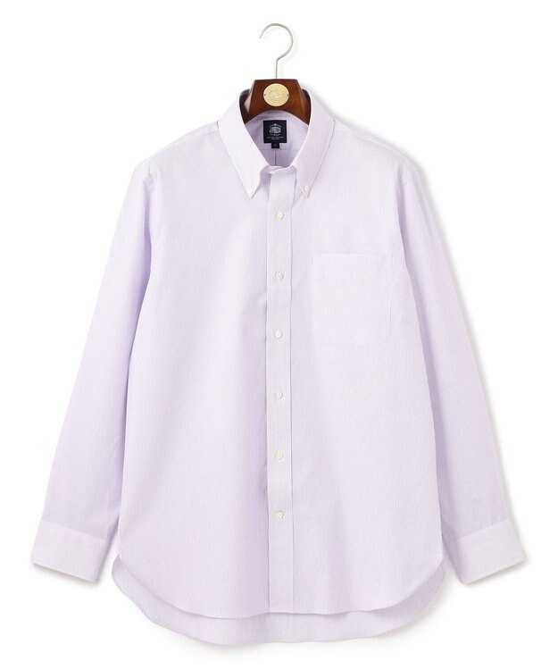J.PRESS MEN 【KING SIZE】【PREMIUM PLEATS / 形態安定】マイクロストライプ ドレスシャツ / B.D. ライラック系1