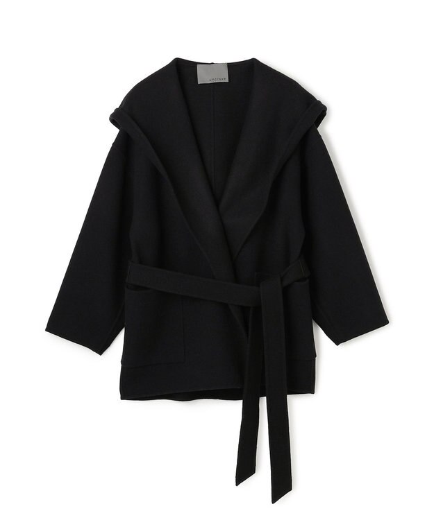 uncrave メルトンリバー フーデットコート ブラック