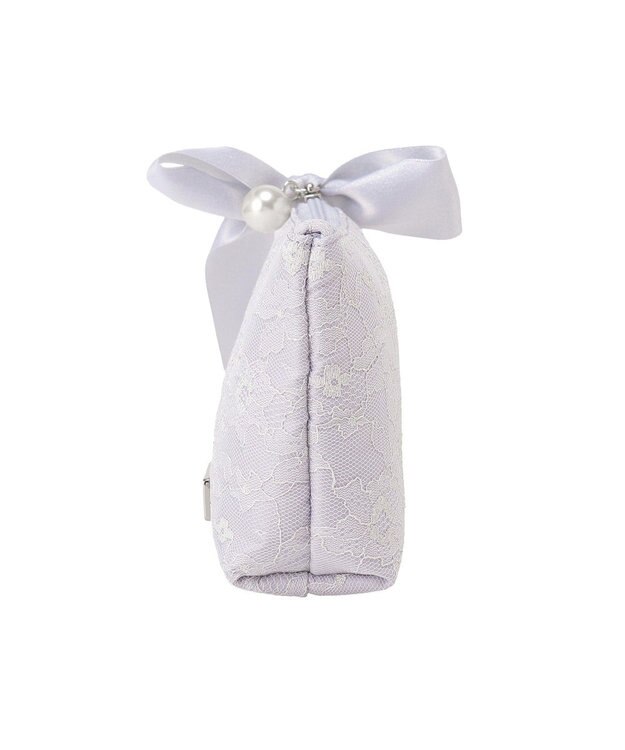 Maison de FLEUR ブルーマニアリボンポーチ Grayish Blue
