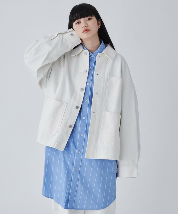 WEGO デニムカバーオール ホワイト