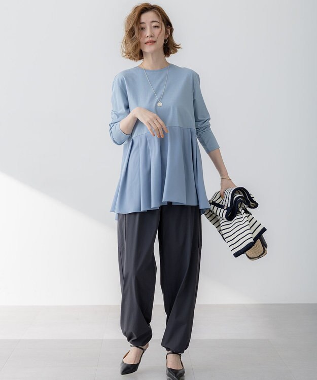 23区 【撥水加工/洗える】ナイロン2WAYストレッチ パラシュート パンツ グレー系