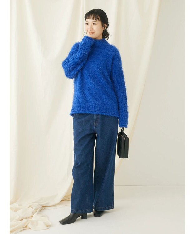 CRAFT STANDARD BOUTIQUE バスケットモールスタンドネックプルオーバー Blue