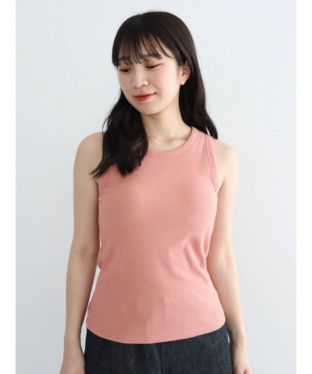 Green Parks ・ＳＵＧＡＲ　ＳＰＯＯＮリブタンクトップ（パット付） Orange