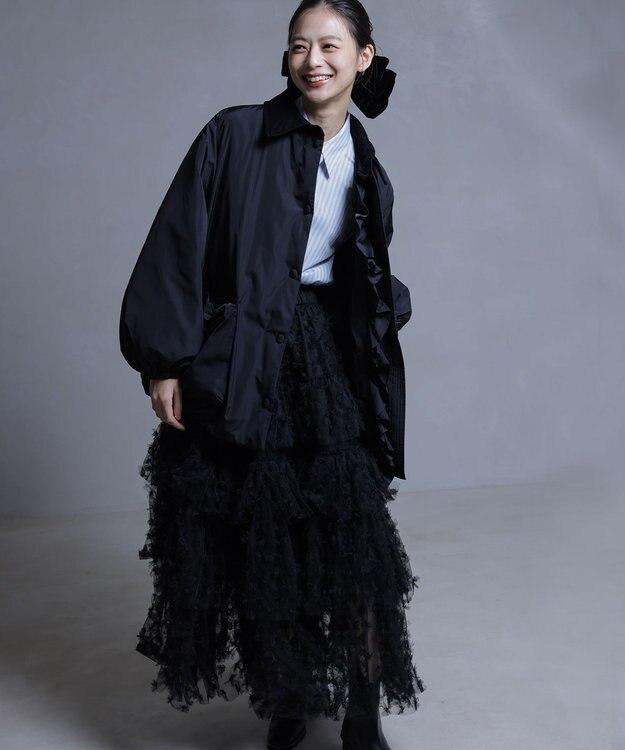 組曲 S 【組曲×setsuko sagittaire】リバーシブルバレル ダウンコート ブラック系