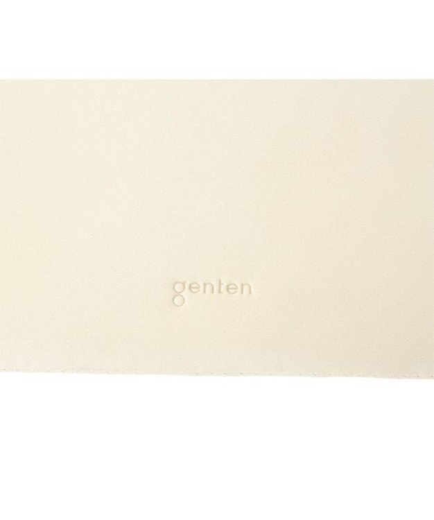 genten フラッターカットワーク マチなし長財布 オフホワイト