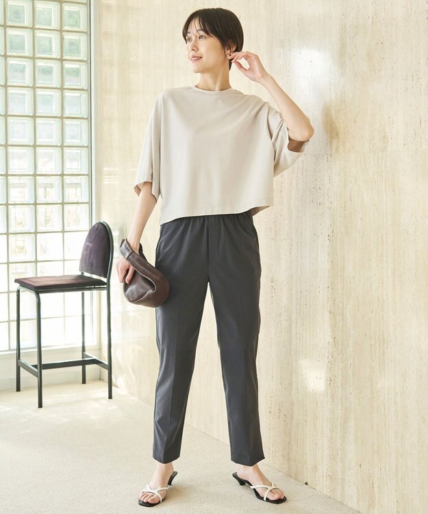 UNFILO L BEAUTY FORM-T ドルマンTシャツ グレージュ