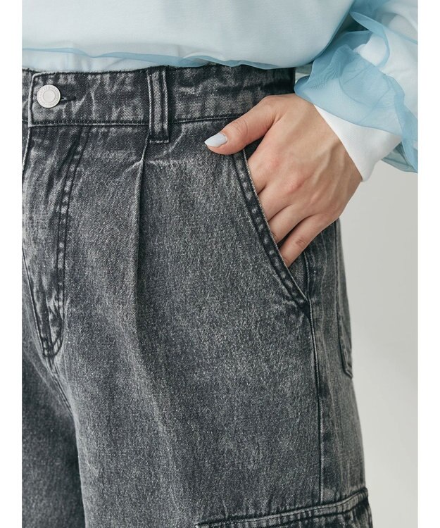 Green Parks ・ＥＬＥＮＣＡＲＥ　ＤＵＥ　デニムカーゴパンツ Gray Mixture