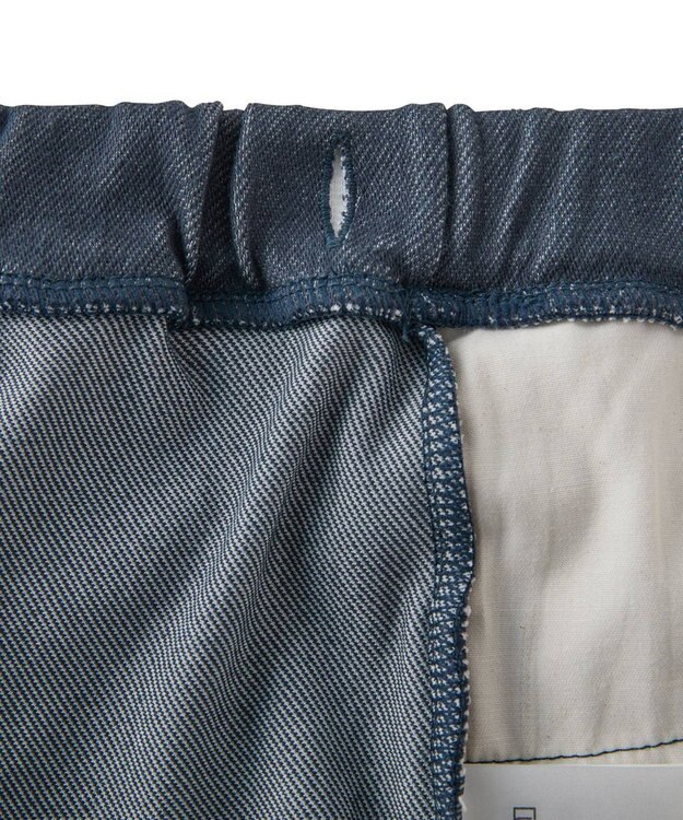 MIKI HOUSE HOT BISCUITS 【80-120cm】【Everyday Series】ワンポイント ストレッチ6分丈パンツ インディゴブルー