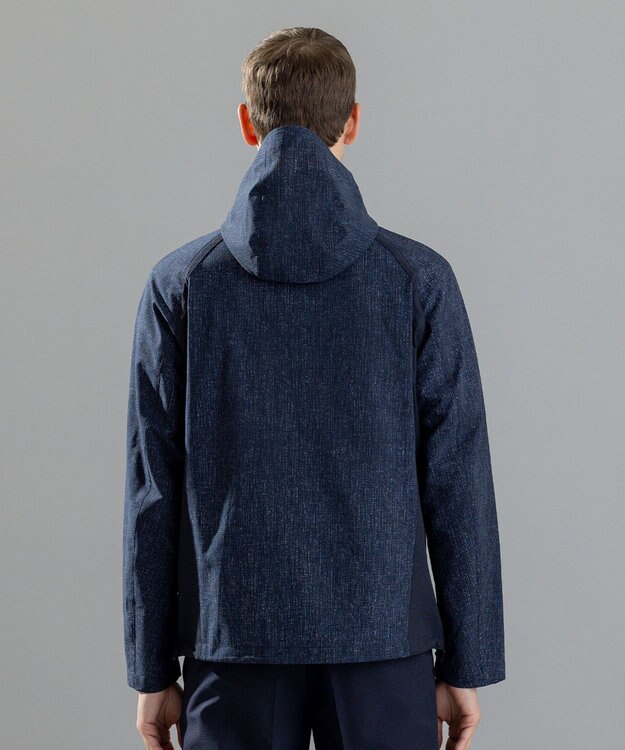 JOSEPH HOMME クールドッツストレッチ　フードブルゾン ネイビー系