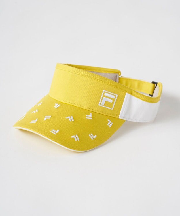 FILA GOLF／marie claire 【FILA GOLF】 総柄サンバイザー イエロー