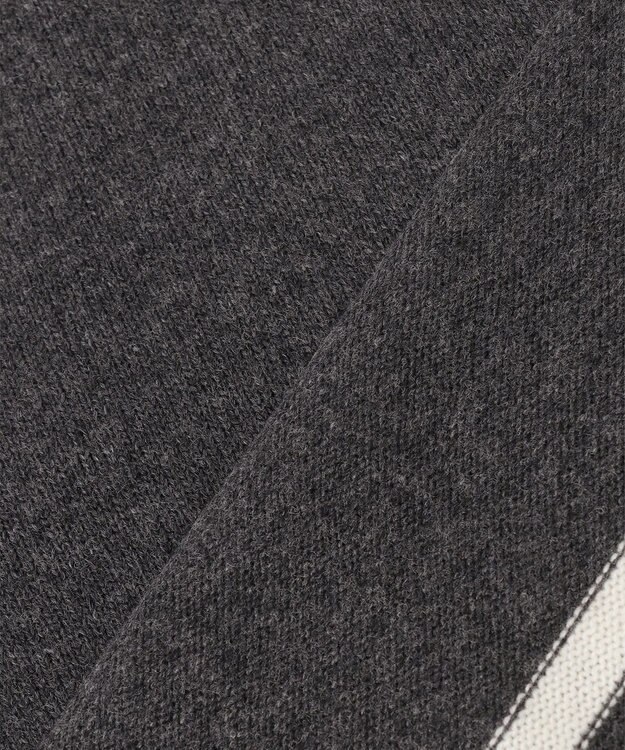 ICB 【洗える】 ソフトカシミヤミックス ハイネック柄ニット グレー系1