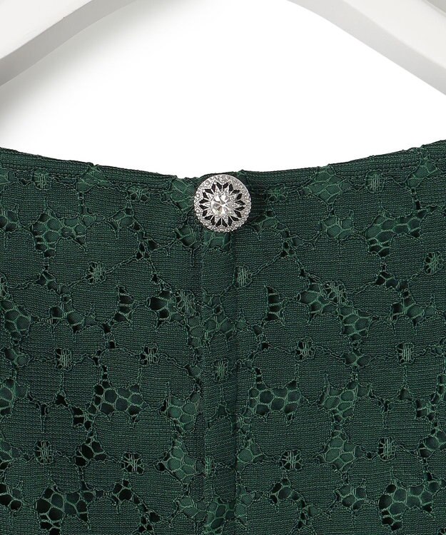 23区 【APPLAUDIR】オプティカルフラワーレース ドレス グリーン系