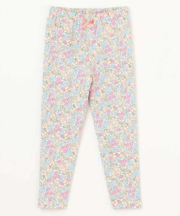 ANY KIDS 総柄フルレングスレギンス オフホワイト×小花柄